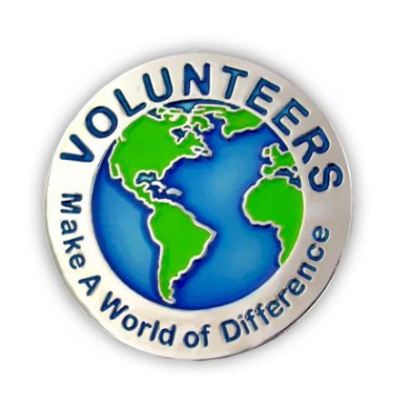 Volunteers Make a World of Difference Pin 