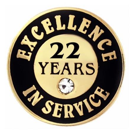 Excellence In Service Pin - 22 years 