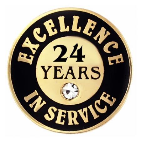 Excellence In Service Pin - 24 years 