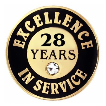 Excellence In Service Pin - 28 years 