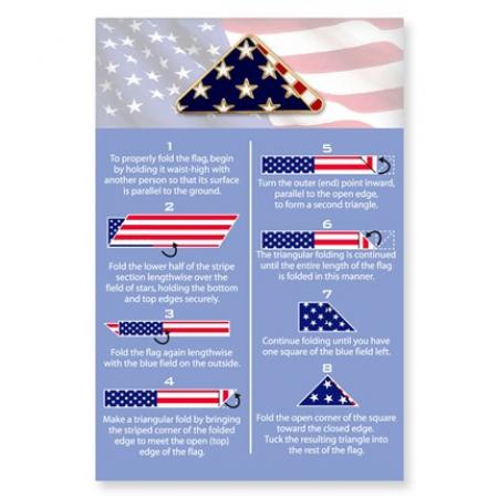 Folded Flag Pin on Card