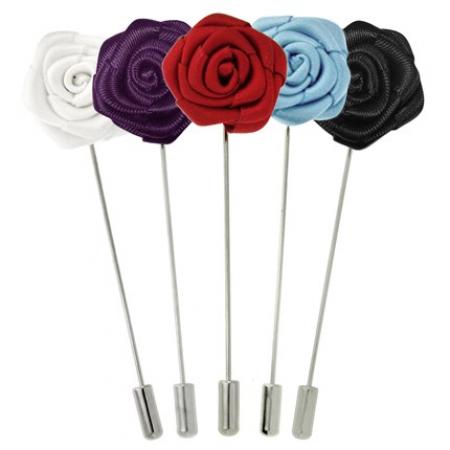 Silk Rosette Stick Pin
