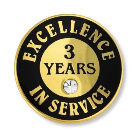 Excellence In Service Pin - 3 Years 