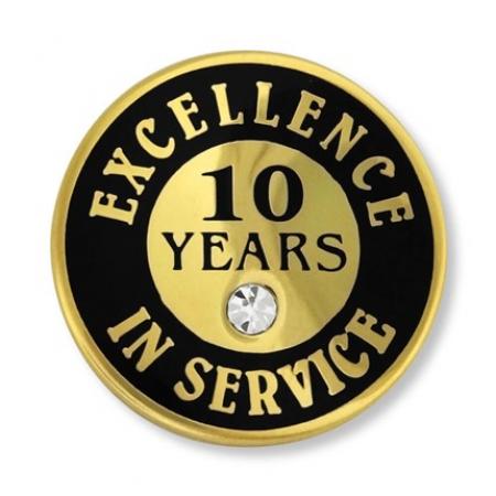 Excellence In Service Pin - 10 Years 