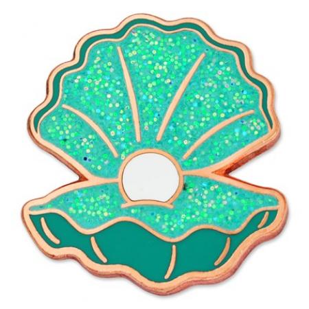 Sea Shell with Pearl Pin