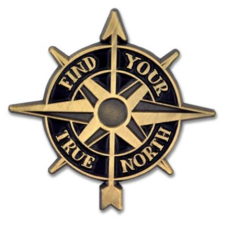Find Your True North Compass Pin