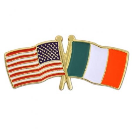 USA and Ireland Flag Pin