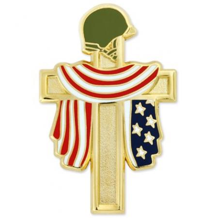 Fallen Heroes Cross Pin