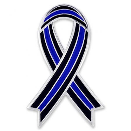 Thin Blue Line Ribbon Pin