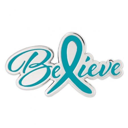 Believe-Teal Awareness Pin
