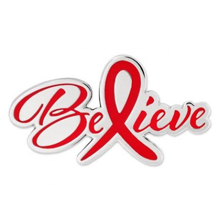 Believe-Red Awareness Pin