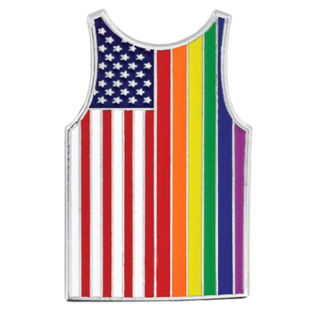 Gay Pride USA Tank Top Pin