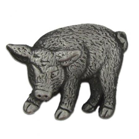 Pig Pin - Antique Silver