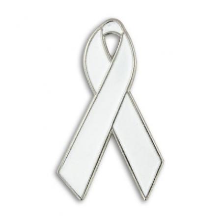 White Ribbon Pin
