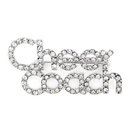 Rhinestone Cheer Coach Pin