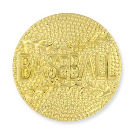 Gold Baseball Chenille Pin 