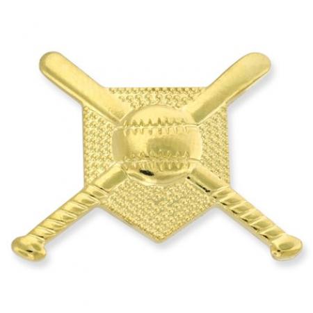 Gold Baseball Diamond Chenille Pin 
