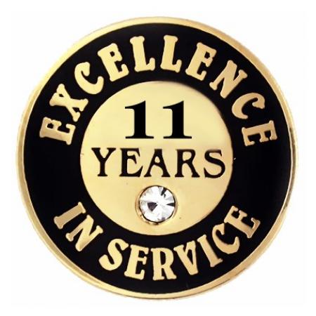 Excellence In Service Pin - 11 Years 