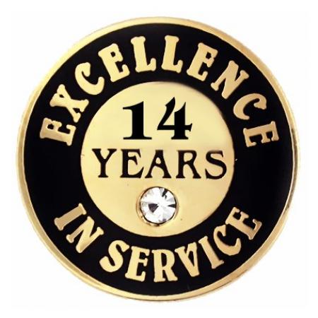 Excellence In Service Pin - 14 Years 