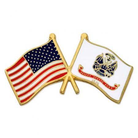 U.S. and U.S. Army Flag Pin