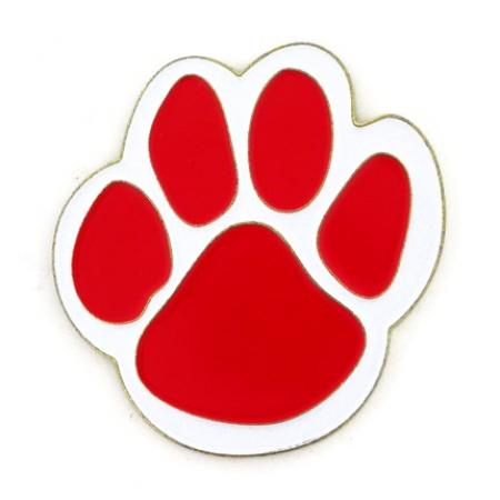 Red Paw Pin