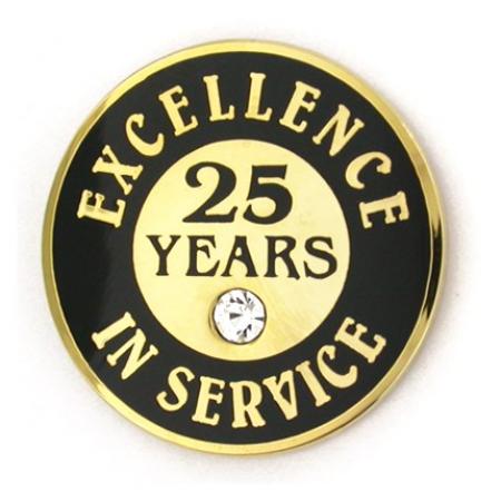 Excellence In Service Pin - 25 Years 