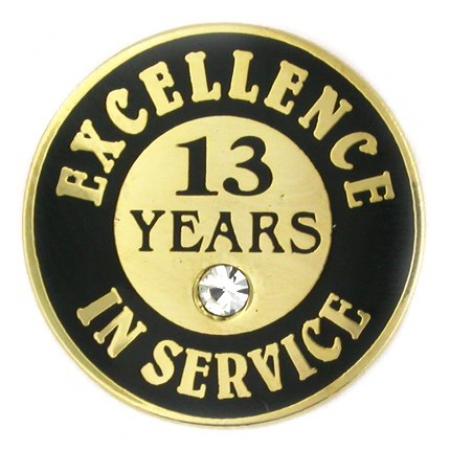Excellence In Service Pin - 13 Years 