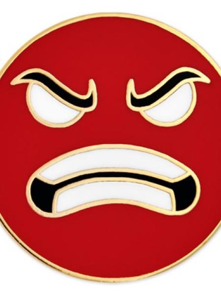 Angry Face Emoji Pin