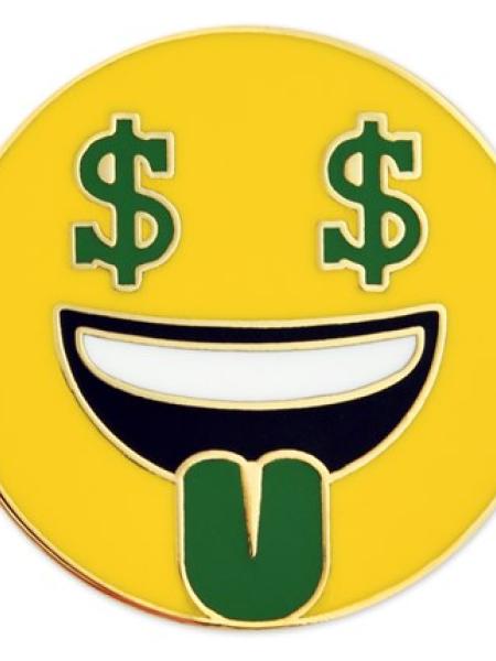 Money Face Emoji Pin