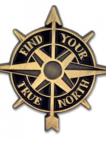 Find Your True North Compass Pin