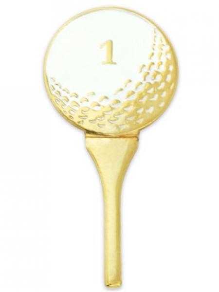 Golf Ball and Tee Pin