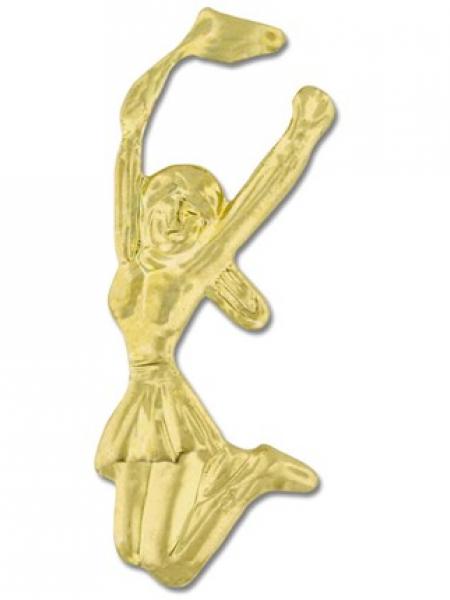 Gold Cheerleader Chenille Pin