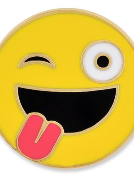 Silly Face Emoji Pin