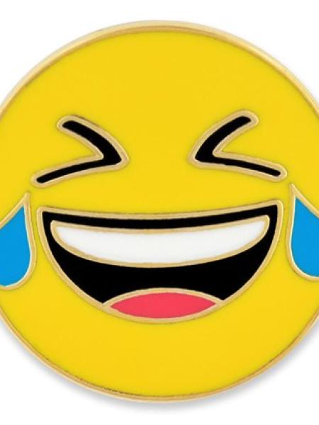 Crying Laughing Emoji Pin
