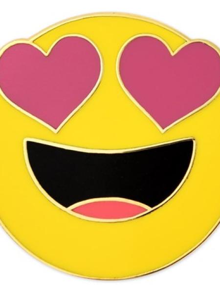 Heart Eyes Emoji Pin