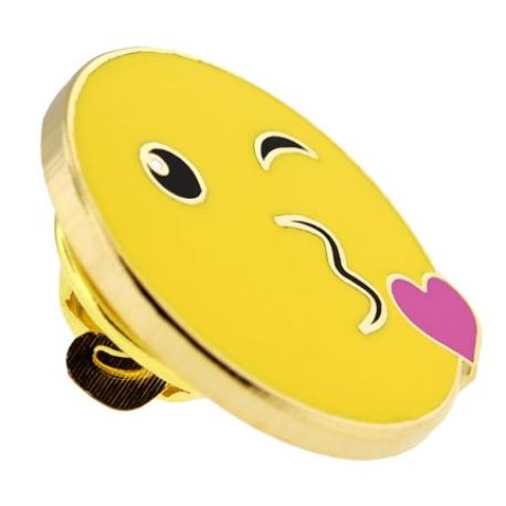     Kiss Face Emoji Pin