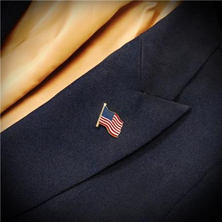     American Flag Pin and Card
