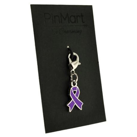     Purple Awareness Ribbon Charm
