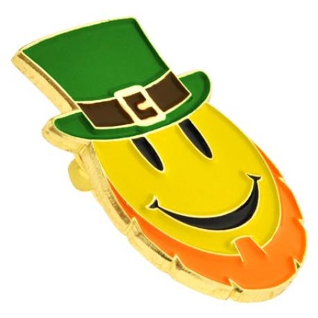     Leprechaun Smiley Face Pin