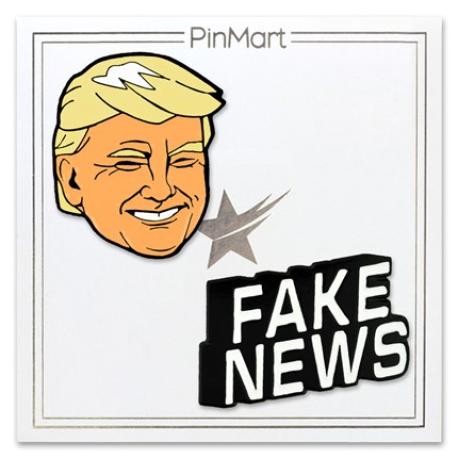     Trump Fake News 2 Pin Set