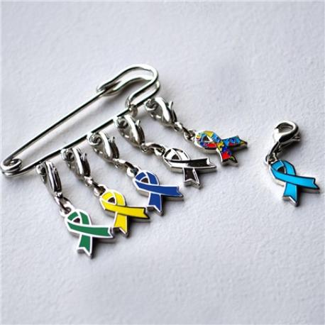     Safety Pin Charm Holder