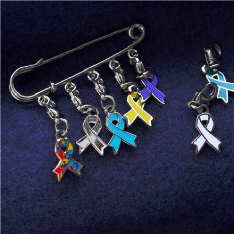     Safety Pin Charm Holder